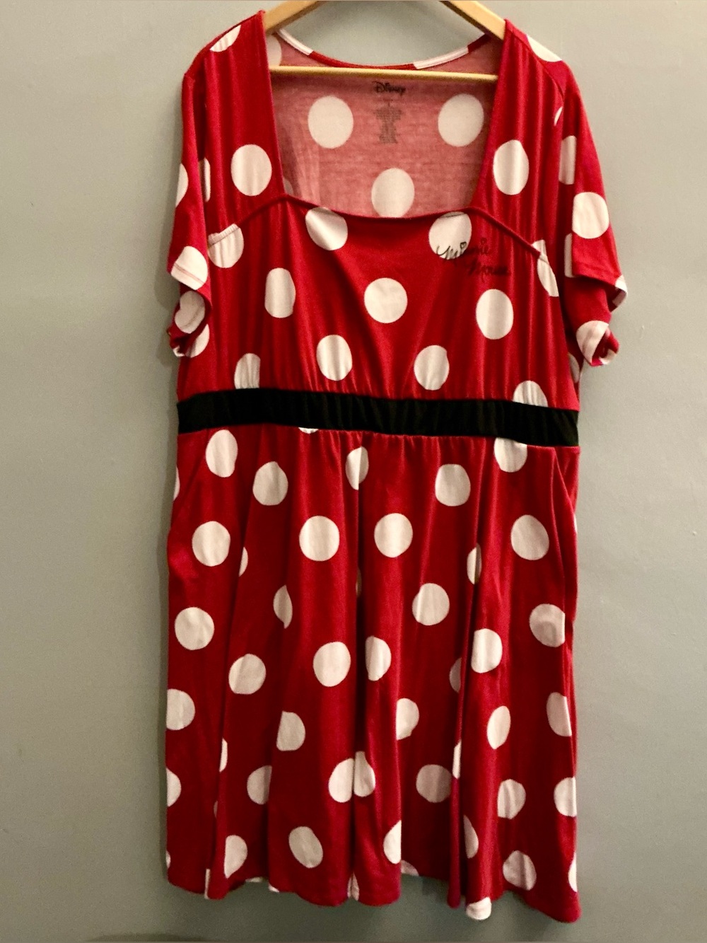 Disney Minnie Mouse Red Polka Dot Fit Flare Dress Plus Size 3 3X Costume